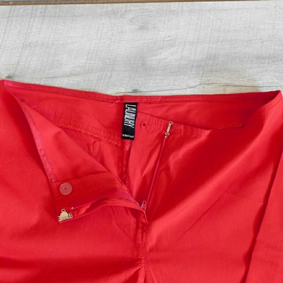 LAUNDRY BY SHELLI SEGAL RED STRETCH ZIP FRNT PANTS - Picture 8 of 8